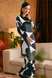 The Glow Women Chic Kurung Set - Black Geo