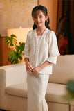 The Glow Chic Kebaya Set - White Jacquard