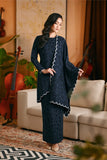 The Glow Women Broderie Kurung Set - Navy Jacquard