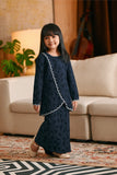 The Glow Broderie Kurung Set - Navy Jacquard