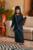 The Glow Broderie Kurung Set - Navy Jacquard