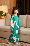 The Glow Broderie Kurung Set - Green Geo