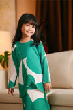 The Glow Broderie Kurung Set - Green Geo