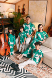 The Glow Men Batik Shirt - Green Geo