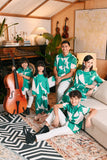 The Glow Batik Shirt - Green Geo
