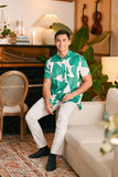 The Glow Men Batik Shirt - Green Geo