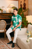 The Glow Men Batik Shirt - Green Geo