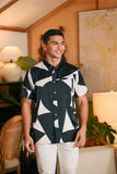 The Glow Men Batik Shirt - Black Geo