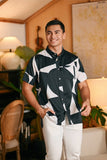 The Glow Men Batik Shirt - Black Geo