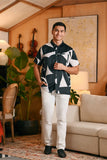 The Glow Men Batik Shirt - Black Geo