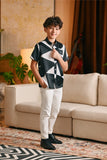 The Glow Batik Shirt - Black Geo