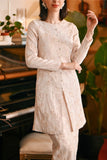 The Glow Women Elite Kurung Set - Pink Jacquard