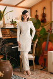 The Glow Women Chic Kurung Set - Beige Jacquard