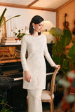 The Glow Women Chic Kurung Set - Beige Jacquard