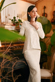 The Glow Women Grace Kurung Set - Beige Jacquard