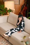 The Glow Chic Kebaya Set - Black Geo