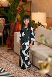 The Glow Chic Kebaya Set - Black Geo