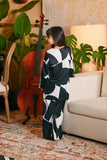 The Glow Chic Kurung Set - Black Geo