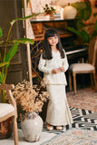 The Glow Grace Kurung Set - Beige Jacquard