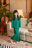 The Glow Grace Kurung Set - Emerald Jacquard