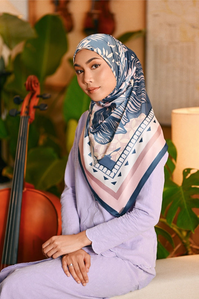 The Glow Women Square Scarf - Blue Shine