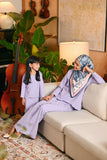 The Glow Women Broderie Kebaya Set - Lilac Jacquard