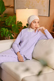 The Glow Women Broderie Kebaya Set - Lilac Jacquard