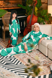 The Glow Broderie Kurung Set - Green Geo