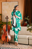 The Glow Women Broderie Kurung Set - Green Geo