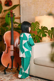 The Glow Broderie Kurung Set - Green Geo