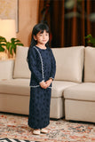 The Glow Broderie Kurung Set - Navy Jacquard