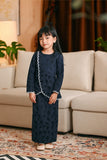 The Glow Broderie Kurung Set - Navy Jacquard