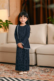 The Glow Broderie Kurung Set - Navy Jacquard