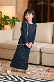 The Glow Broderie Kurung Set - Navy Jacquard