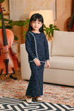 The Glow Broderie Kurung Set - Navy Jacquard