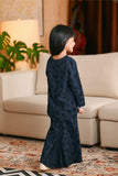 The Glow Broderie Kurung Set - Navy Jacquard