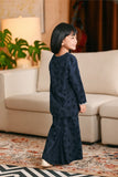 The Glow Broderie Kurung Set - Navy Jacquard