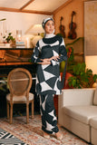 The Glow Women Chic Kurung Set - Black Geo
