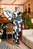The Glow Women Chic Kurung Set - Black Geo