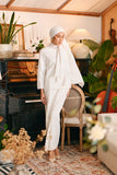 The Glow Women Demure Kurung Set - White Jacquard