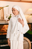 The Glow Women Broderie Shawl - White Jacquard