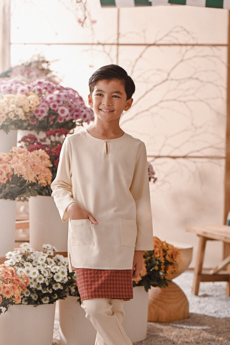 The Embun Kurta - Cream