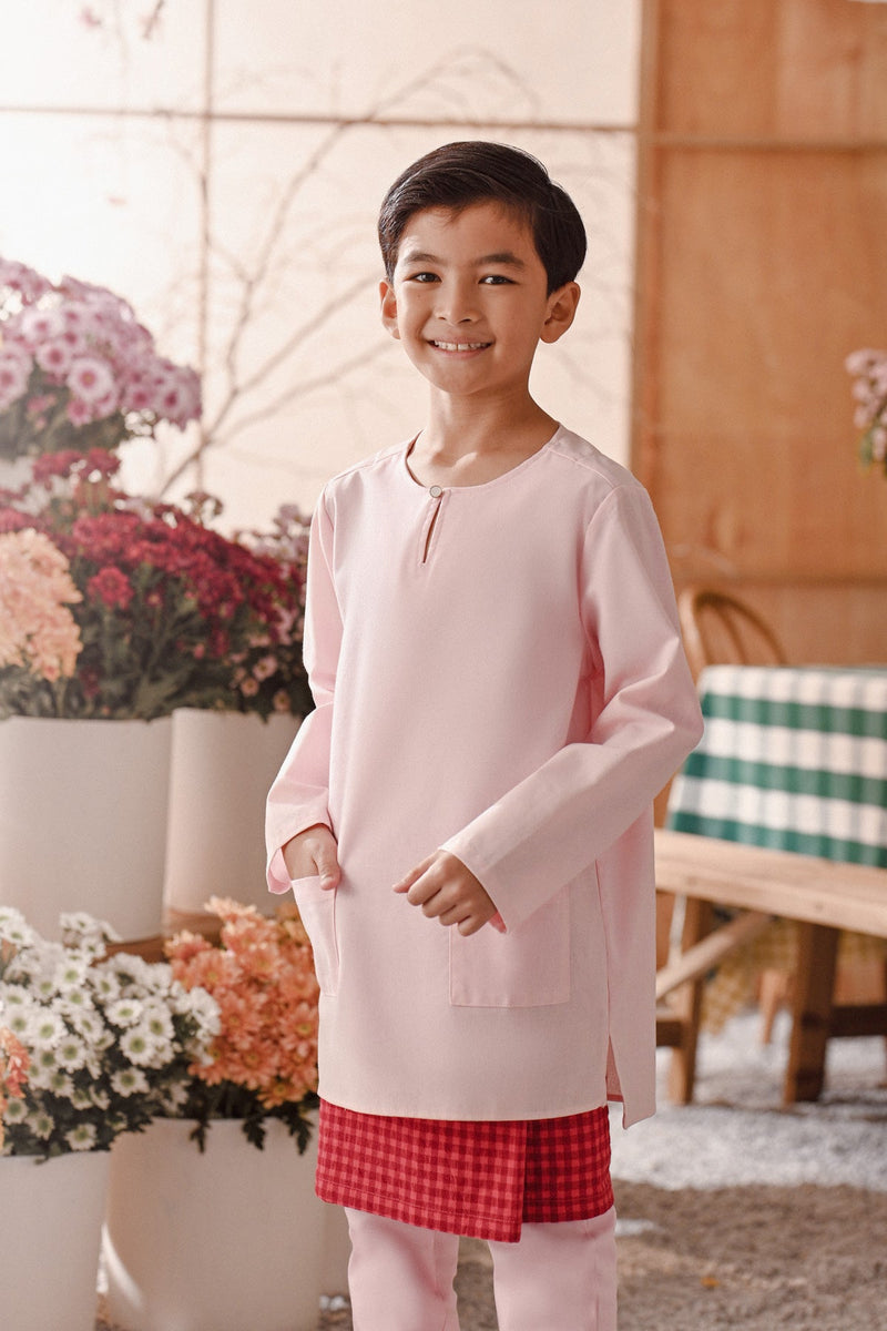 The Embun Kurta - Pink
