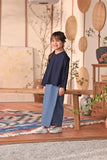 The Heiwa Folded Skirt - Blue West