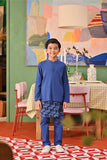 The Capai Baju Melayu Top - Steel Blue