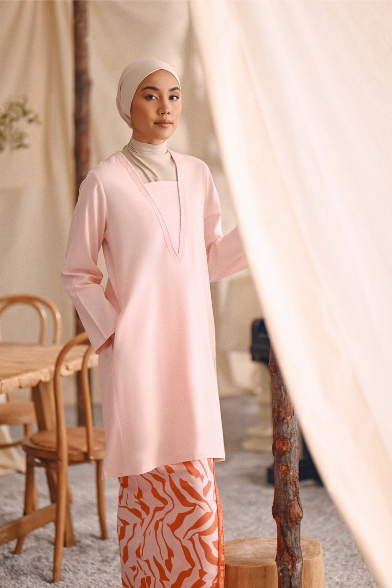 The Bayu Women Kurung Top - Pink