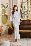 The Glow Women Glitz Kurung Set - White Jacquard