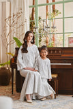 The Glow Glitz Kurung Set - White Jacquard