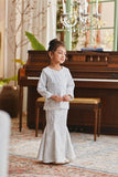 The Glow Glitz Kurung Set - White Jacquard