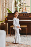 The Glow Glitz Kurung Set - White Jacquard